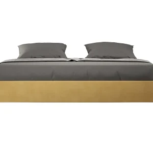 Avika modern microvezelbedframe-Kleur Kerrie geel-Slapen 180x200cm-Keuze Zonder boxspring Avika modern microvezelbedframe-Kleur Kerrie geel-Slapen 180x200cm-Keuze Zonder boxspring