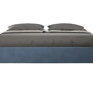 Avika modern microvezelbedframe-Kleur Donkerblauw-Slapen 160x200cm-Keuze Met kofferbak Avika modern microvezelbedframe-Kleur Donkerblauw-Slapen 160x200cm-Keuze Met kofferbak