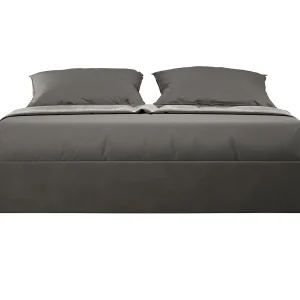 Avika modern microvezelbedframe-Kleur Donkergrijs-Slapen 160x200cm-Keuze Met kofferbak