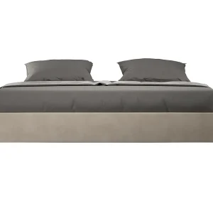 Avika modern microvezelbedframe-Kleur Beige-Slapen 200x200cm-Keuze Met kofferbak Avika modern microvezelbedframe-Kleur Beige-Slapen 200x200cm-Keuze Met kofferbak