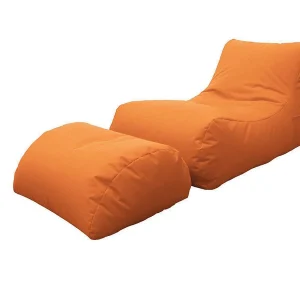 Alton poef, Multifunctionele fauteuil, Zitzak, Voetenbank poef, Made in Italy, 120×80 h60 cm, Oranje Alton poef, Multifunctionele fauteuil, Zitzak, Voetenbank poef, Made in Italy, 120×80 h60 cm, Oranje