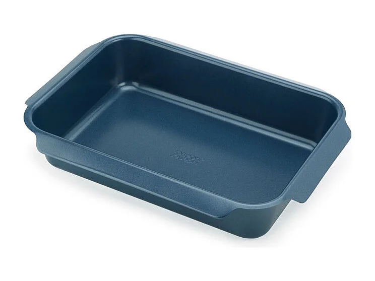 Anti-aanbak bakplaat Joseph Joseph Nest Oven, groot, stapelbaar, met handvatten voor gemakkelijke grip, ideaal voor het braden van voedsel, blauwe kleur.