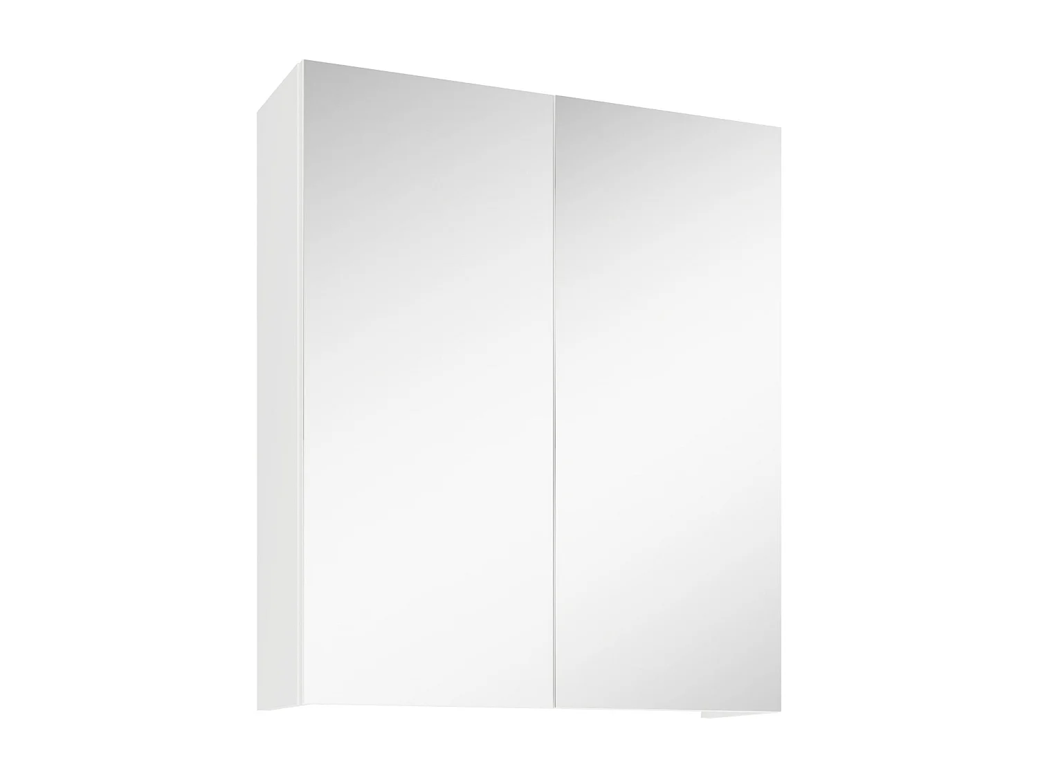 Badkamerkast Zed, hangend, 2 deuren, met speigel, wit, 60 x 22 x 72 cm