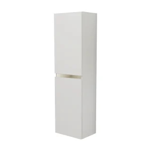 Badkamerkolomkast Zed, hangend, 2 deuren, wit hoogglans/wit, MDF, L 29 x l 22 x 104 cm Badkamerkolomkast Zed, hangend, 2 deuren, wit hoogglans/wit, MDF, L 29 x l 22 x 104 cm