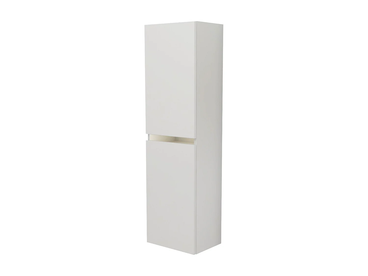Badkamerkolomkast Zed, hangend, 2 deuren, wit hoogglans/wit, MDF, L 29 x l 22 x 104 cm