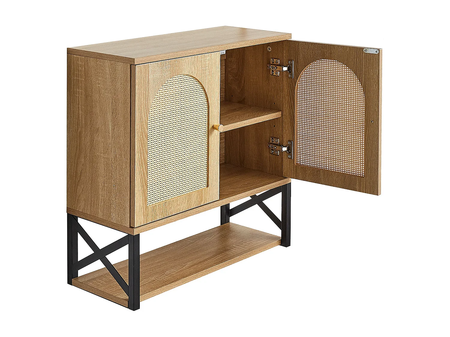 Badkamer Hangkast SucceBuy, met 2 Deuren en Verstelbare Plank, Medicijnkast boven het Toilet, Hangende Organizer, voor Wasruimte, Keuken