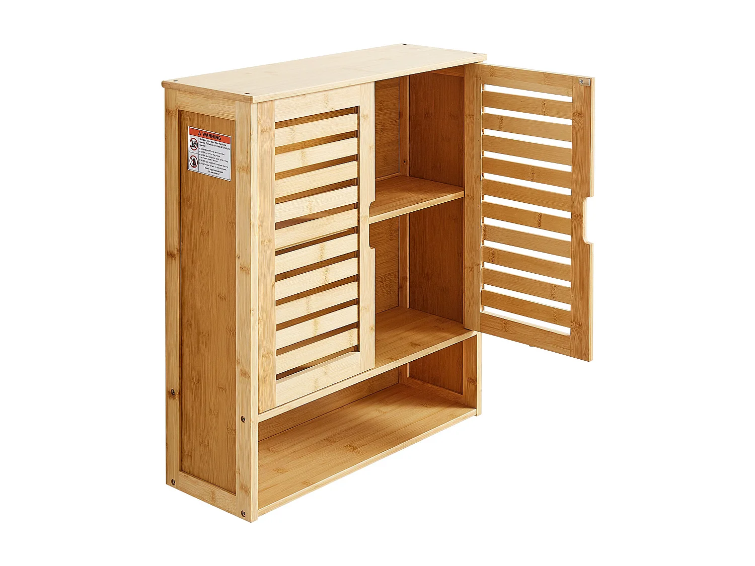 Badkamer Hangkast SucceBuy met 2 Deuren en Verstelbare Plank, Medicijnkast boven het Toilet, Hangende Organizer voor Wasruimte