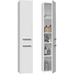 Badkamermeubel -kolomkast met 4 legplanken Wit – 31x30x174cm Badkamermeubel -kolomkast met 4 legplanken Wit – 31x30x174cm