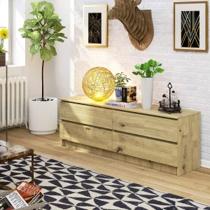 Ladekast K160 met 4 Lades / AKORD Furniture Factory / Artisan Eik / 160 x 55 x 40 cm