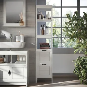 Badkamerkast wit 30x30x144 vilda Badkamerkast wit 30x30x144 vilda