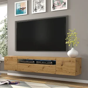 Aurus Wood 3-deurs TV-element voor wandmontage, 200 cm Aurus Wood 3-deurs TV-element voor wandmontage, 200 cm