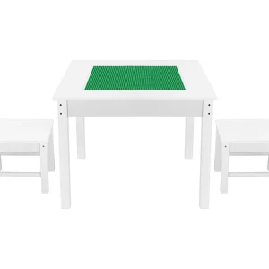 Activiteitentafel SucceBuy voor Kinderen met 2 Stoelen, Multifunctionele Speeltafel, met Dubbelzijdig Blad van Bouwblokken, Grote Opslagruimte Activiteitentafel SucceBuy voor Kinderen met 2 Stoelen, Multifunctionele Speeltafel, met Dubbelzijdig Blad van Bouwblokken, Grote Opslagruimte