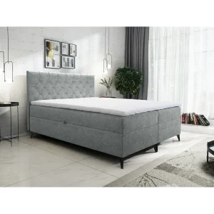 AX LIVING boxspringbed Palmeria 140×200 lichtgrijs met opbergruimte AX LIVING boxspringbed Palmeria 140×200 lichtgrijs met opbergruimte