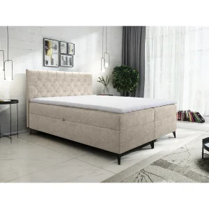 AX LIVING boxspringbed Palmeria 160×200 beige met opbergruimte AX LIVING boxspringbed Palmeria 160×200 beige met opbergruimte