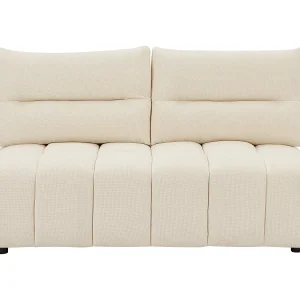 Tweezitsbank met schuivende rugleuning van beige stof met textuur APOLIU Tweezitsbank met schuivende rugleuning van beige stof met textuur APOLIU