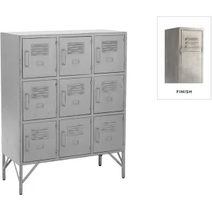 9 Deurs Metalen Kast Zilver 9 Deurs Metalen Kast Zilver
