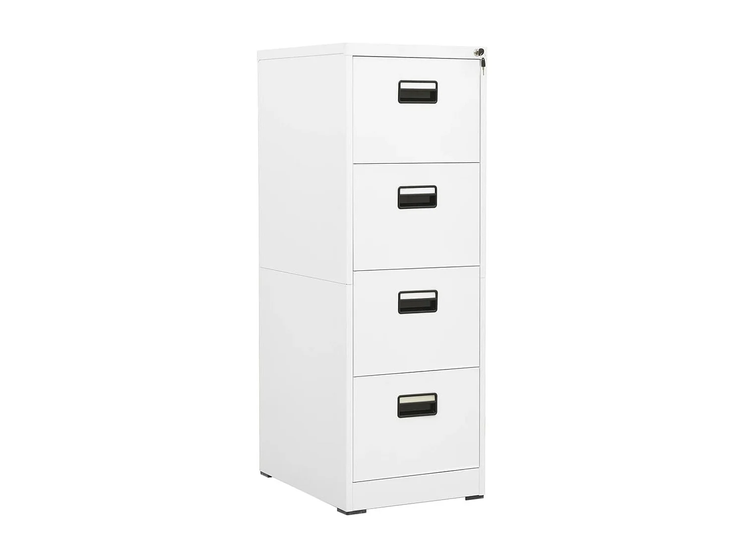 Archiefkast 46x62x133 cm staal wit