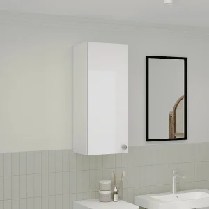 Badkamerkast Zaria, hangend, 1 deur, wit hoogglans/wit, MDF, L 30 x l 22 x H 72 cm Badkamerkast Zaria, hangend, 1 deur, wit hoogglans/wit, MDF, L 30 x l 22 x H 72 cm