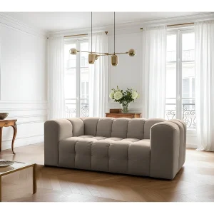 Baloo-bank, 2-zits, voor de woonkamer, Tiffany-stof, taupe Baloo-bank, 2-zits, voor de woonkamer, Tiffany-stof, taupe