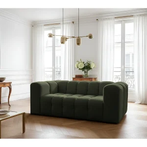 Baloo-bank, 2-zits, voor de woonkamer, Tiffany-stof, groen Baloo-bank, 2-zits, voor de woonkamer, Tiffany-stof, groen