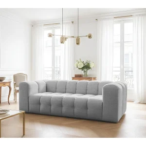 Baloo bank, 3-zits, voor de woonkamer, Moly-stof, lichtgrijs Baloo bank, 3-zits, voor de woonkamer, Moly-stof, lichtgrijs