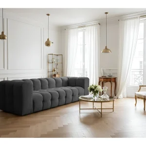 Baloo bank, 4-zits, voor de woonkamer, Moly-stof, antraciet Baloo bank, 4-zits, voor de woonkamer, Moly-stof, antraciet