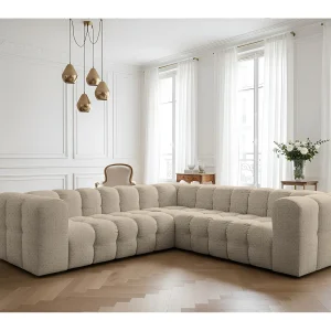 Baloo Corner Small hoekbank, 6-zits, voor de woonkamer, Moly-stof, beige Baloo Corner Small hoekbank, 6-zits, voor de woonkamer, Moly-stof, beige
