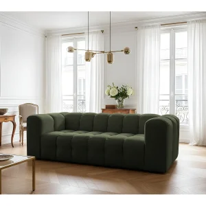 Baloo 3-zitsbank, voor de woonkamer, Tiffany-stof, groen Baloo 3-zitsbank, voor de woonkamer, Tiffany-stof, groen
