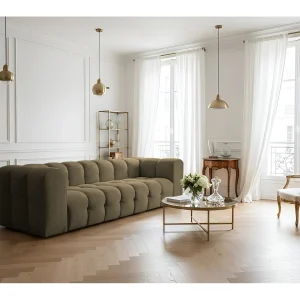 Baloo-bank, 4-zits, voor de woonkamer, Moly-stof, groen Baloo-bank, 4-zits, voor de woonkamer, Moly-stof, groen