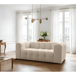 Baloo-bank, 2-zits, voor de woonkamer, Tiffany-stof, beige Baloo-bank, 2-zits, voor de woonkamer, Tiffany-stof, beige