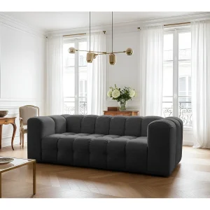 Baloo bank, 3-zits, voor de woonkamer, Moly-stof, antraciet Baloo bank, 3-zits, voor de woonkamer, Moly-stof, antraciet