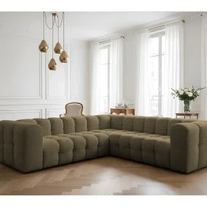 Baloo Corner Small hoekbank, 6-zits, voor de woonkamer, Moly-stof, groen Baloo Corner Small hoekbank, 6-zits, voor de woonkamer, Moly-stof, groen