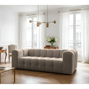 Baloo 3-zitsbank, voor de woonkamer, Tiffany-stof, taupe Baloo 3-zitsbank, voor de woonkamer, Tiffany-stof, taupe