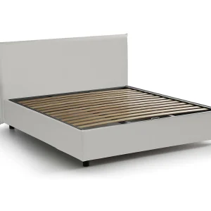 Talamo Italia Frans Bed Aurea Wit Opbergruimte Matrasmaat 140×190 cm, Gevoerd Made in Italy