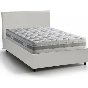 Talamo Italia Eenpersoonsbed Assunta Wit Inclusief Afneembaar Matras, Opbergbox Gemaakt in Italië
