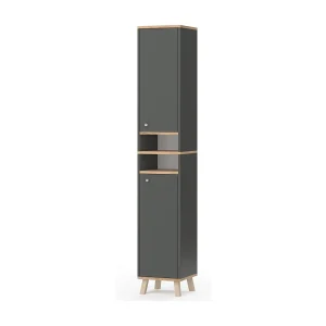 Badkamerkast antraciet 30x30x174 senyo Badkamerkast antraciet 30x30x174 senyo