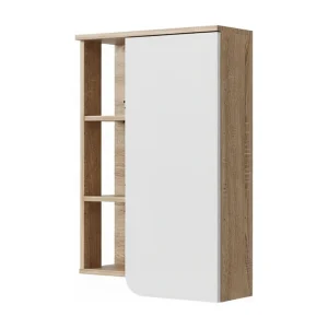 Badkamerkast sonoma/wit 50x20x75 karen Badkamerkast sonoma/wit 50x20x75 karen