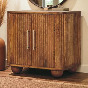 Artisan Furniture Massief hout Solis geribbelde mini-dressoir Artisan Furniture Massief hout Solis geribbelde mini-dressoir