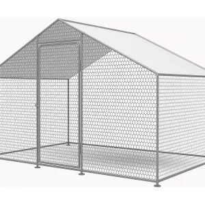 Kippenren 6 m² gaas hok 2 x 3 x 2 m gegalvaniseerd staal Kippenren 6 m² gaas hok 2 x 3 x 2 m gegalvaniseerd staal