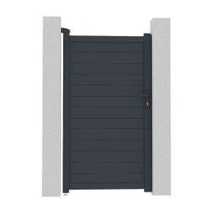 Tuinpoort tuindeur aluminium "Marc" – 101,2 x 180,9 cm – Grijs Tuinpoort tuindeur aluminium "Marc" – 101,2 x 180,9 cm – Grijs