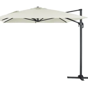 Parasol vrijhangend tuin zweefparasol Aluminium "Sun 4" 3 x 4 m – Ecru Parasol vrijhangend tuin zweefparasol Aluminium "Sun 4" 3 x 4 m – Ecru