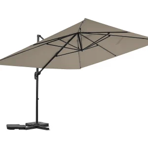Parasol vrijhangend tuin zweefparasol aluminium "Sky 4" – 3 x 4 m – Taupe – grijs bruin Parasol vrijhangend tuin zweefparasol aluminium "Sky 4" – 3 x 4 m – Taupe – grijs bruin