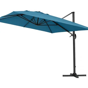 Parasol vrijhangend tuin zweefparasol "Sun 4" – 3 x 4 m – Blauw Parasol vrijhangend tuin zweefparasol "Sun 4" – 3 x 4 m – Blauw