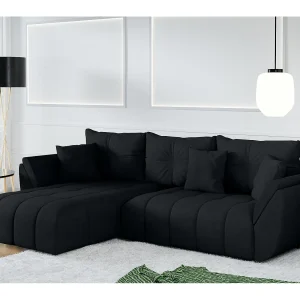 AX LIVING hoekbank met slaapfunctie Verciani chaise longue zwart