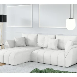 AX LIVING hoekbank met slaapfunctie Verciani chaise longue wit