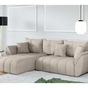 AX LIVING hoekbank met slaapfunctie Verciani chaise longue bruin