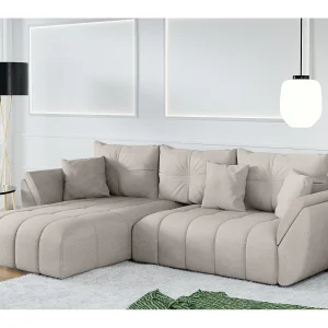 AX LIVING hoekbank met slaapfunctie Verciani chaise longue beige