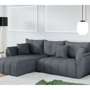 AX LIVING hoekbank met slaapfunctie Verciani chaise longue grijs