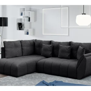 AX LIVING hoekbank met slaapfunctie Corleone donkergrijs 268 cm AX LIVING hoekbank met slaapfunctie Corleone donkergrijs 268 cm