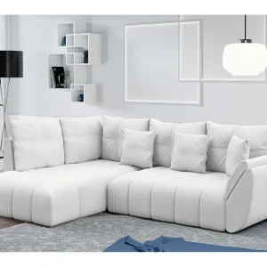 AX LIVING hoekbank met slaapfunctie Corleone wit 268 cm